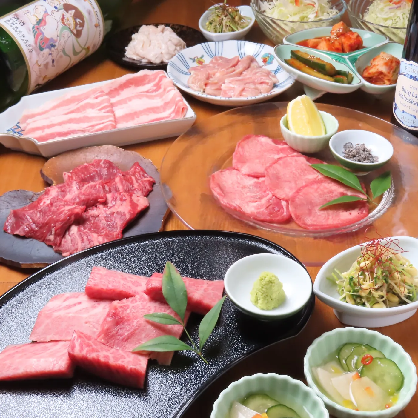 喜緑の焼肉盛り合わせ